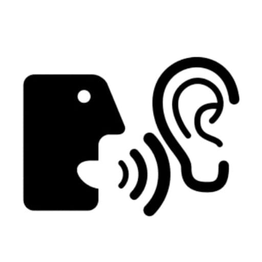 ícone orelha ouvindo