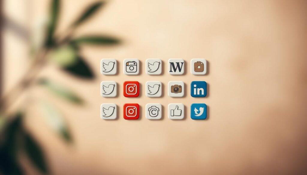 links de compartilhamento em mídias sociais